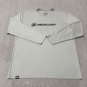 Mercury Dockstore Mens XL Silver Grey Long Sleeve Performance Shirt ST350LS